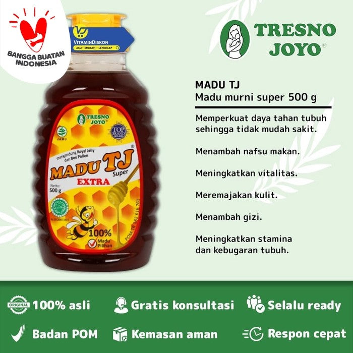 Madu Tj Super 500 GR | Meningkatkan Stamina, Daya Tahan Tubuh, Imunitas Dan Nafsu Makan