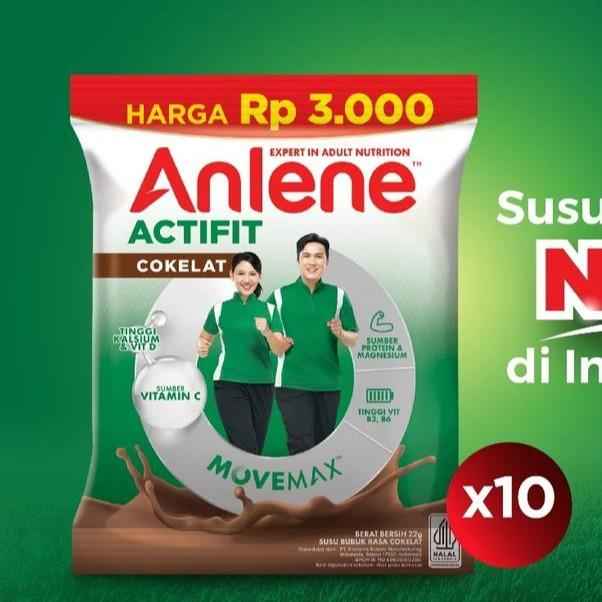 ANLENE ACTIFIT SUSU BUBUK COKELAT 22G 10PCS