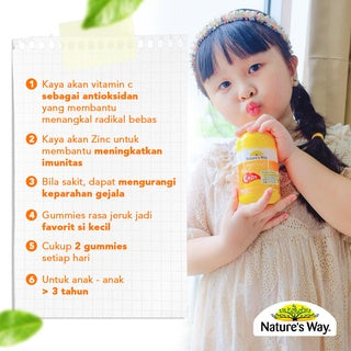 NATURE'S WAY KIDS SMART VITA GUMMIES C + ZN 60'S