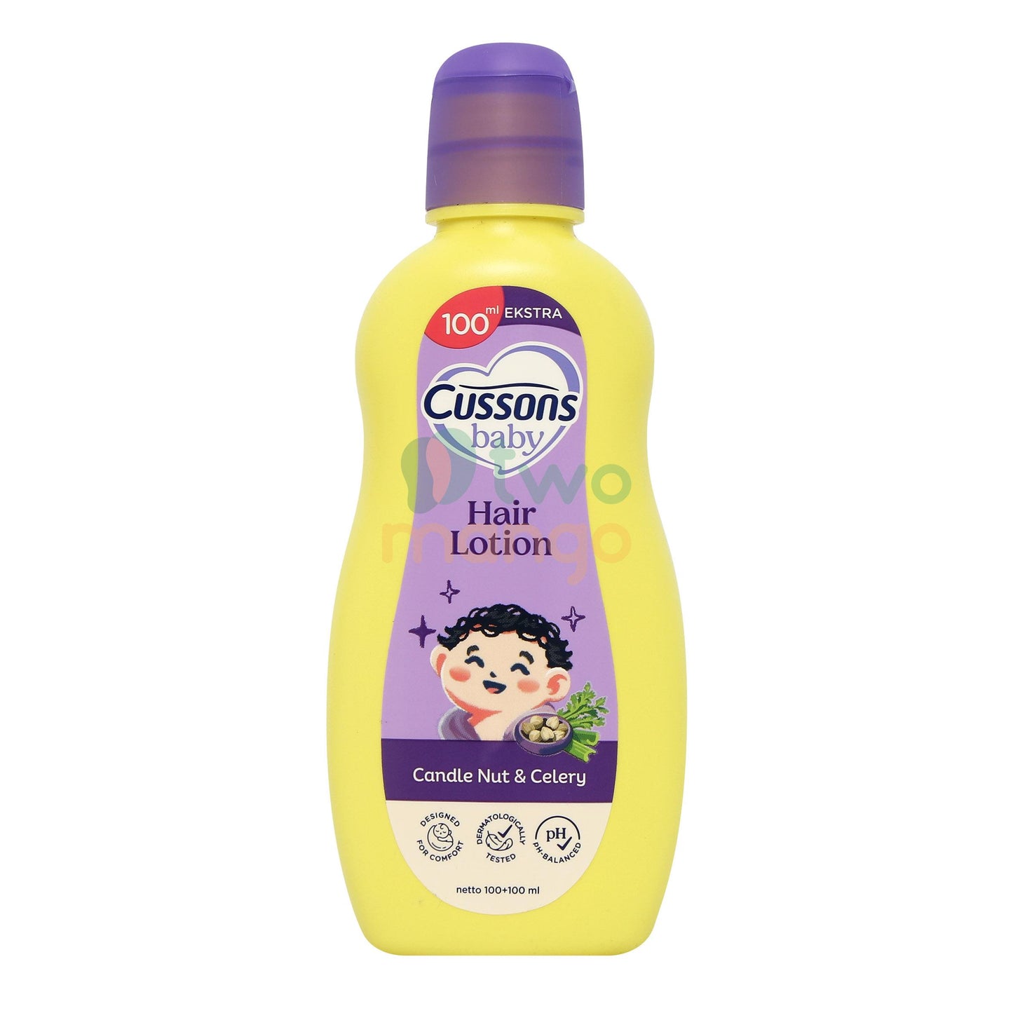 CUSSONS BABY HAIR LOTION EXTRA FILL CANDLE NUT 100ML+100ML