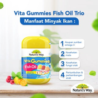 NATURE'S WAY VITA GUMMIES FISH OIL TRIO 60'S