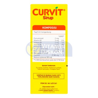 CURVIT Multivitamin anak SYRUP 60 ML I Penambah Nafsu Makan Anak