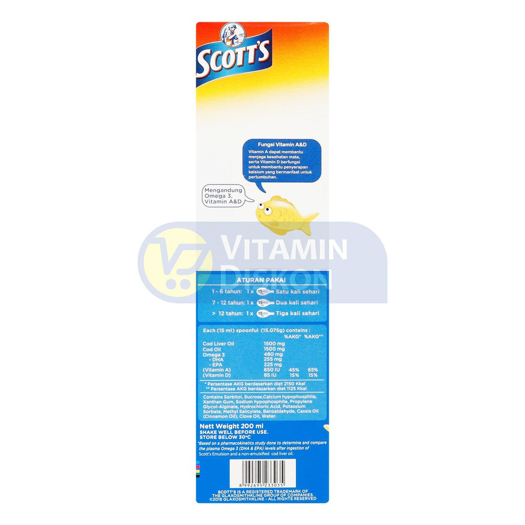 SCOTT'S EMULSION ORIGINAL 200 ML