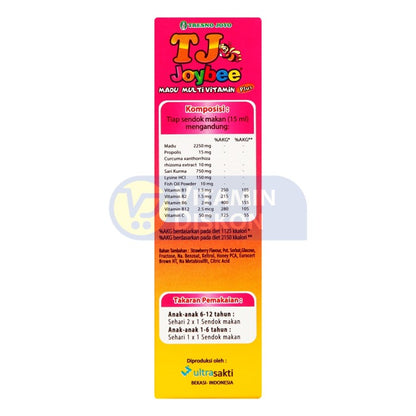 MADU TJ JOYBEE MADU MULTIVITAMIN RASA STRAWBERRY 100ML | Membantu meningkatkan daya tahan tubuh anak