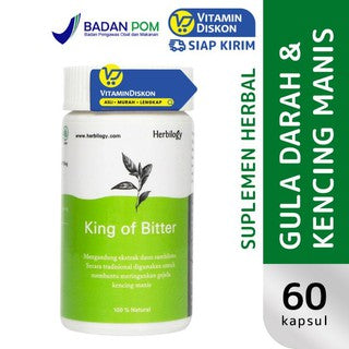 HERBILOGY KING OF BITTER CAPSULE 60 PCS/BTL BPOM UNTUK KEKEBALAN TUBUH