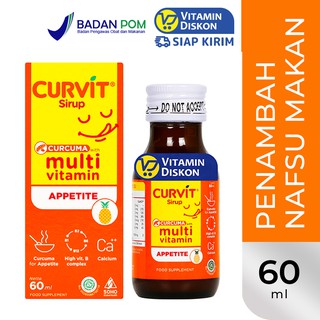 CURVIT Multivitamin anak SYRUP 60 ML I Penambah Nafsu Makan Anak