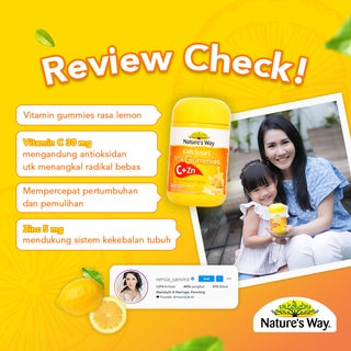 NATURE'S WAY KIDS SMART VITA GUMMIES C + ZN 60'S