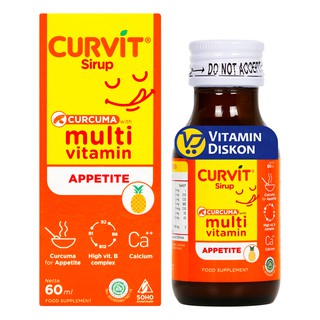 CURVIT Multivitamin anak SYRUP 60 ML I Penambah Nafsu Makan Anak