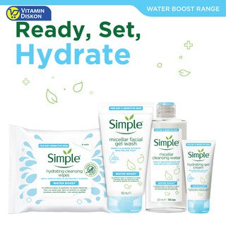 SIMPLE WATER BOOST (DRY OR SENSITIVE SKIN) MICELLAR FACIAL GEL WASH 150 ML