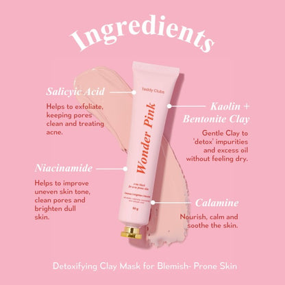 TEDDY CLUBS WONDER PINK ACNE FACE MASK 50GR