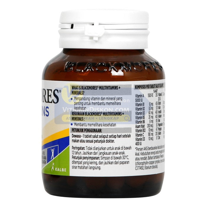BLACKMORES MULTIVITAMINS PLUS MINERALS BPOM KALBE - 30 TAB