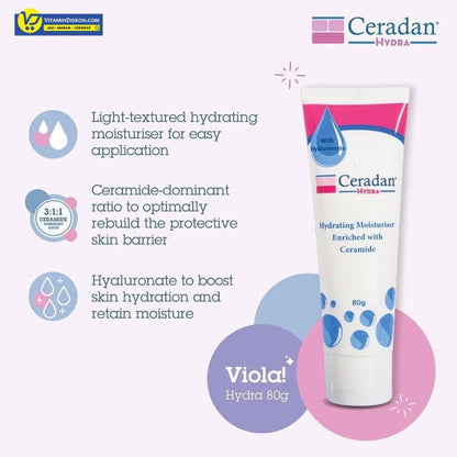 CERADAN HYDRATING MOISTURISER ENRICHED WITH CERAMIDE 80 GR