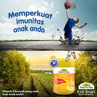 NATURE'S WAY KIDS SMART VITA GUMMIES C + ZN 60'S