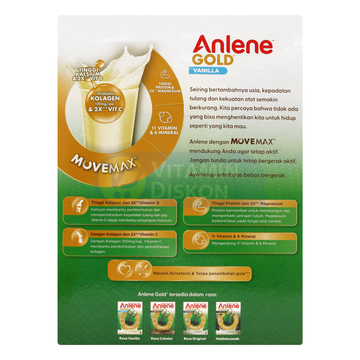 ANLENE GOLD VANILLA 825G