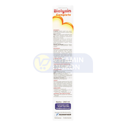 BIOLYSIN COMPLETE RASA JERUK 250 ML