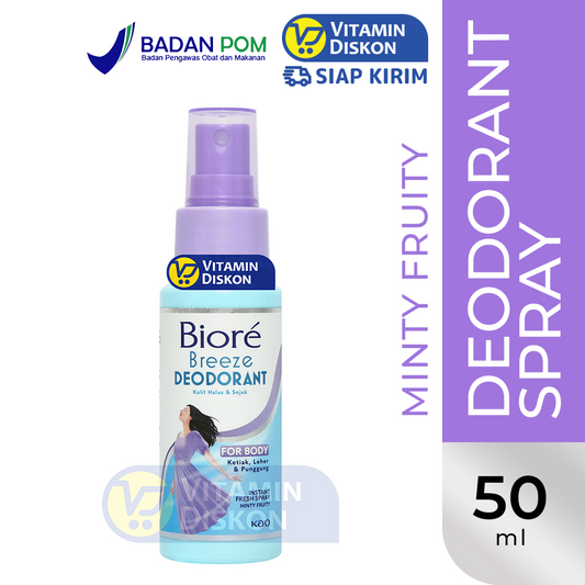BIORE BREEZE DEODORANT SPRAY MINTY FRUITY 50 ML