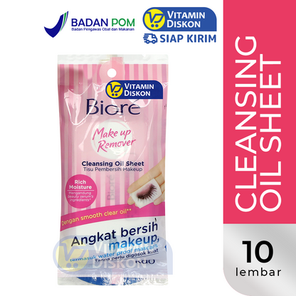 BIORE MAKE UP REMOVER CLEANSING OIL SHEET ISI 10 SHEET