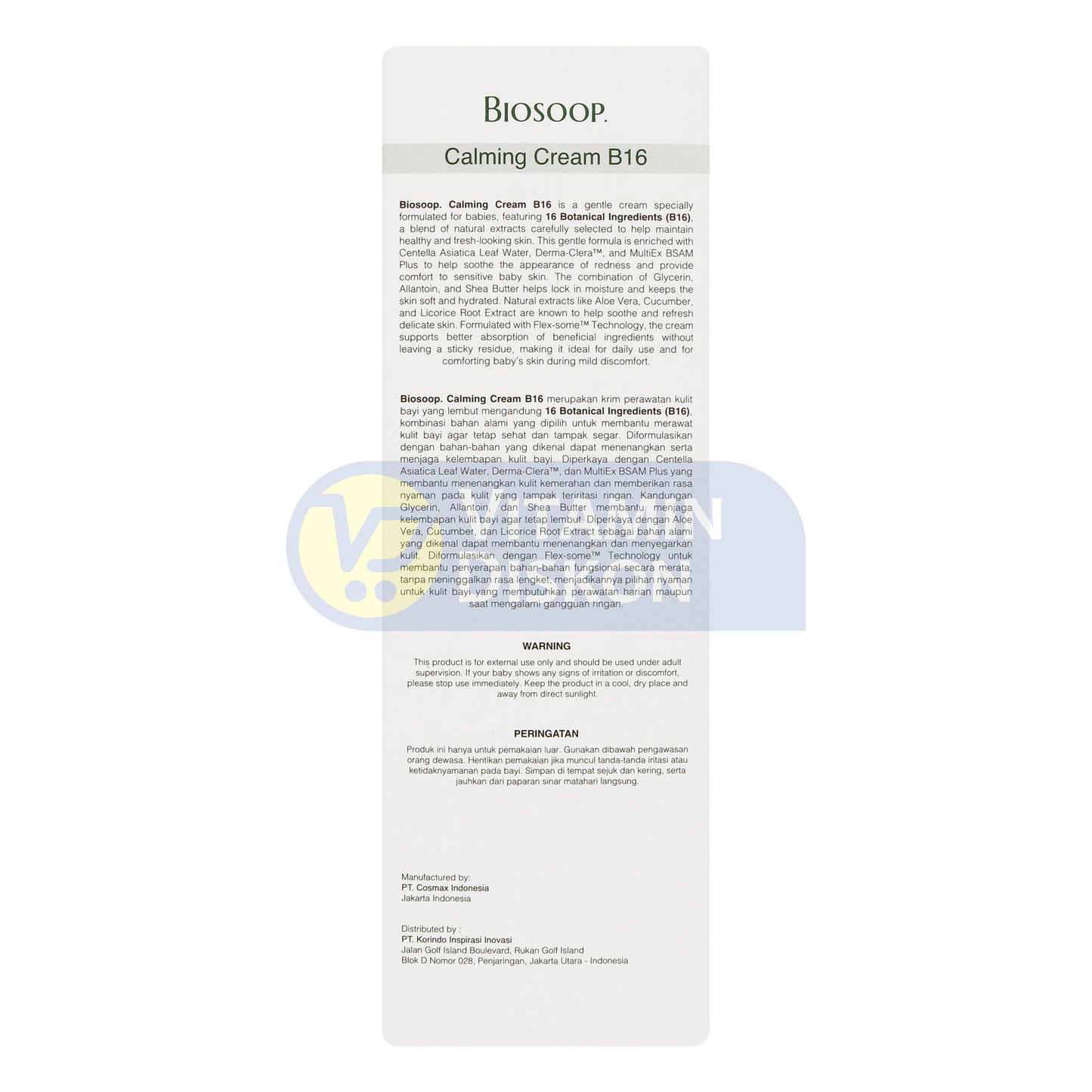 BIOSOOP CALMING CREAM B16 40ML