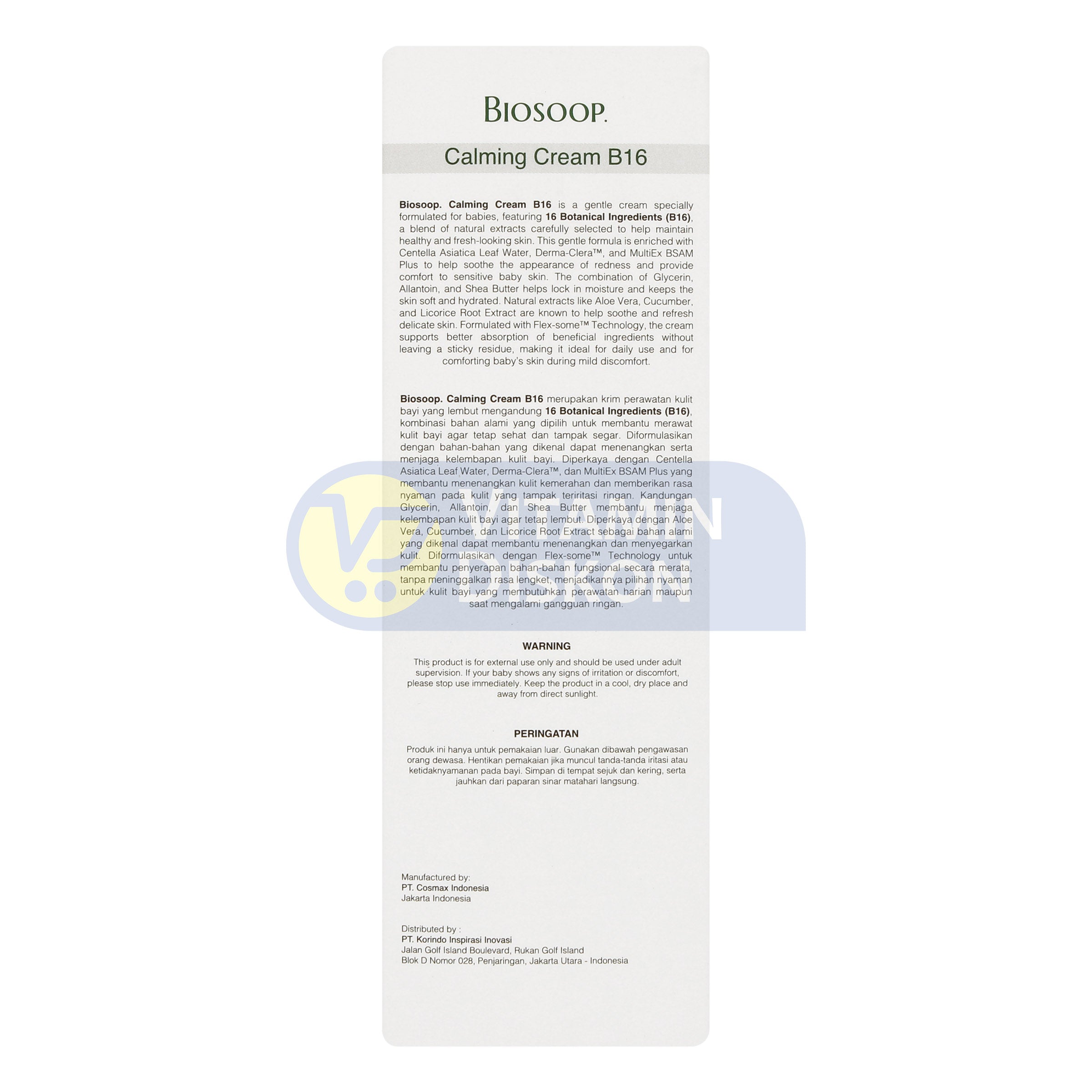 BIOSOOP CALMING CREAM B16 40ML