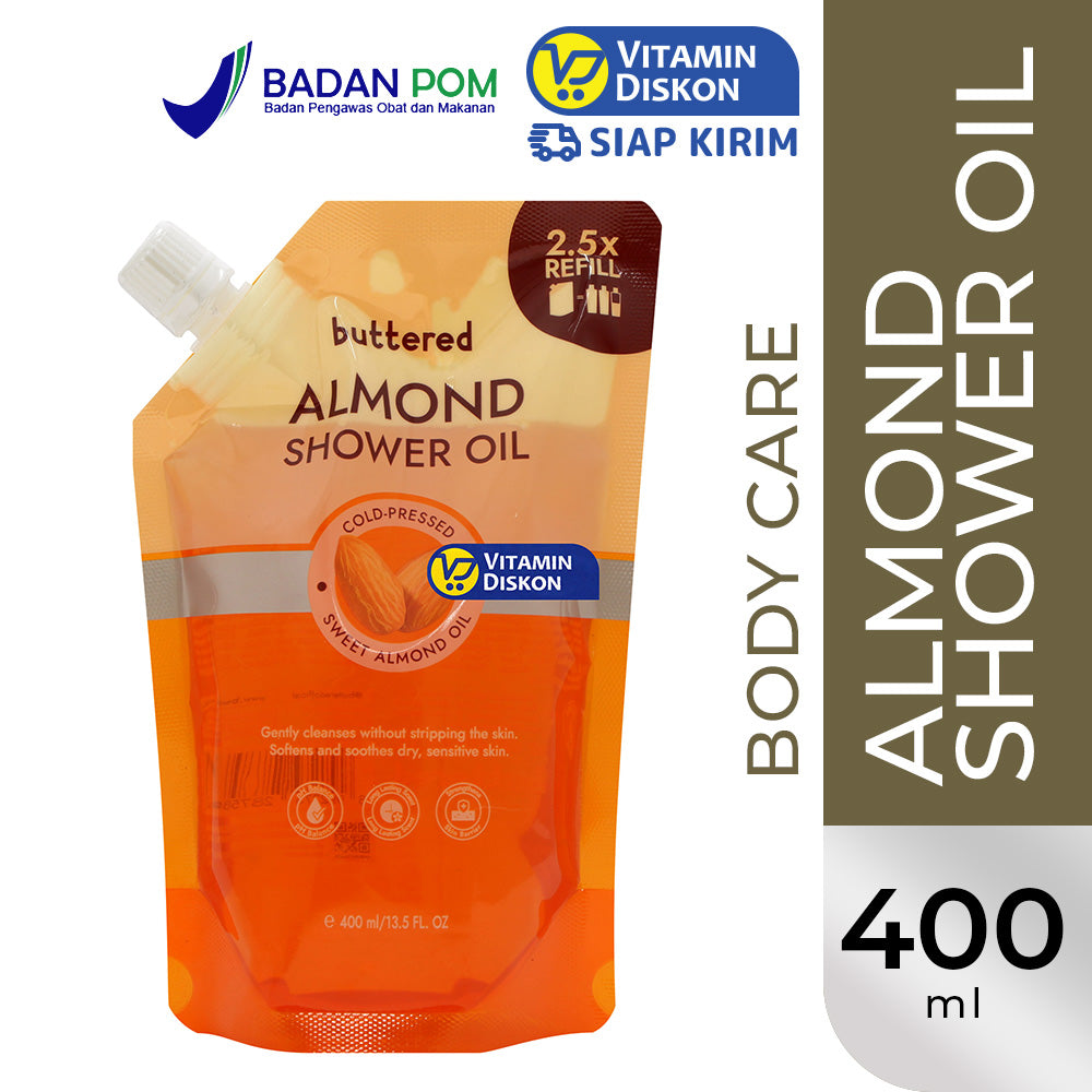 BUTTERED ALMOND SHOWER OIL REFILL 400ML