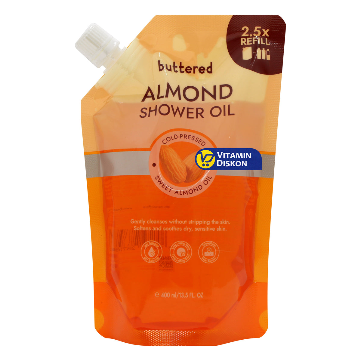 BUTTERED ALMOND SHOWER OIL REFILL 400ML