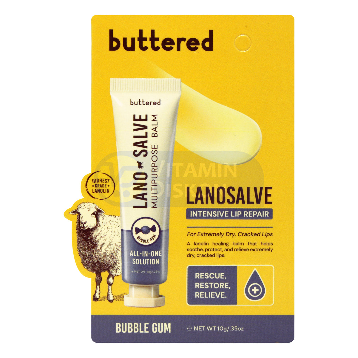 BUTTERED LANOSALVE BUBBLE GUM 10GR
