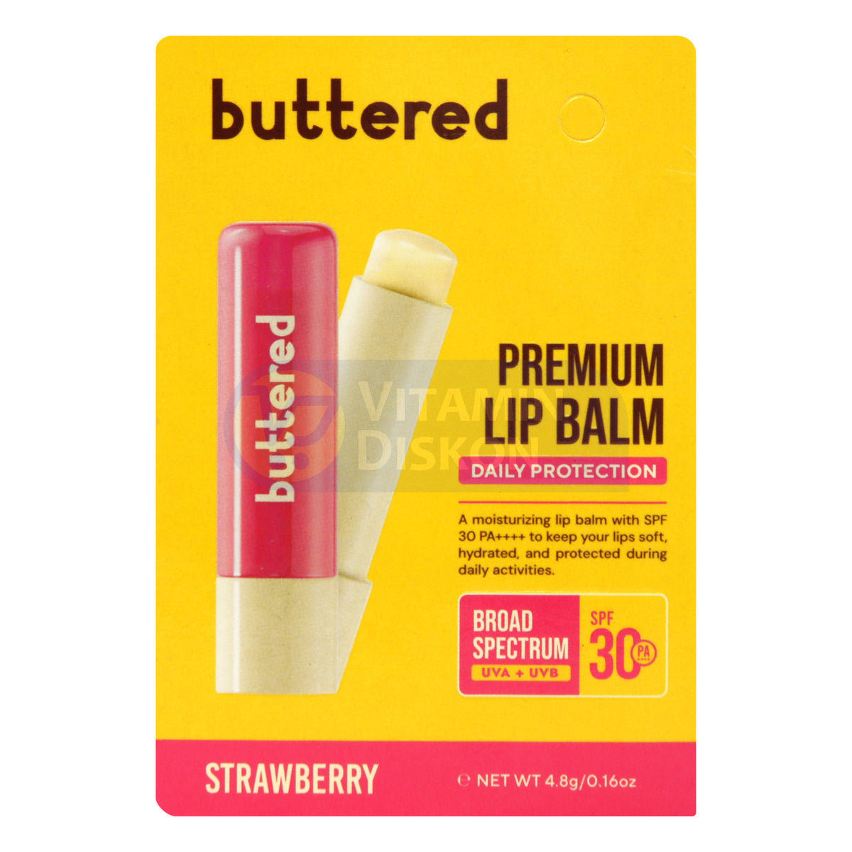 BUTTERED PREMIUM LIPBALM SPF 30 PA++++ STRAWBERRY