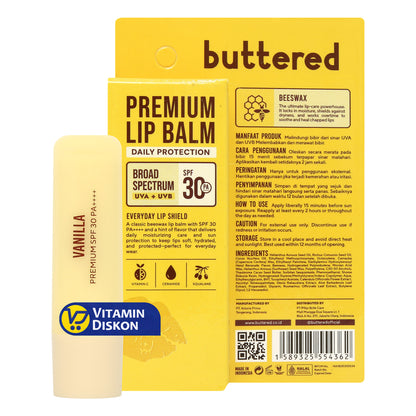 BUTTERED PREMIUM LIPBALM SPF 30 PA++++ VANILLA