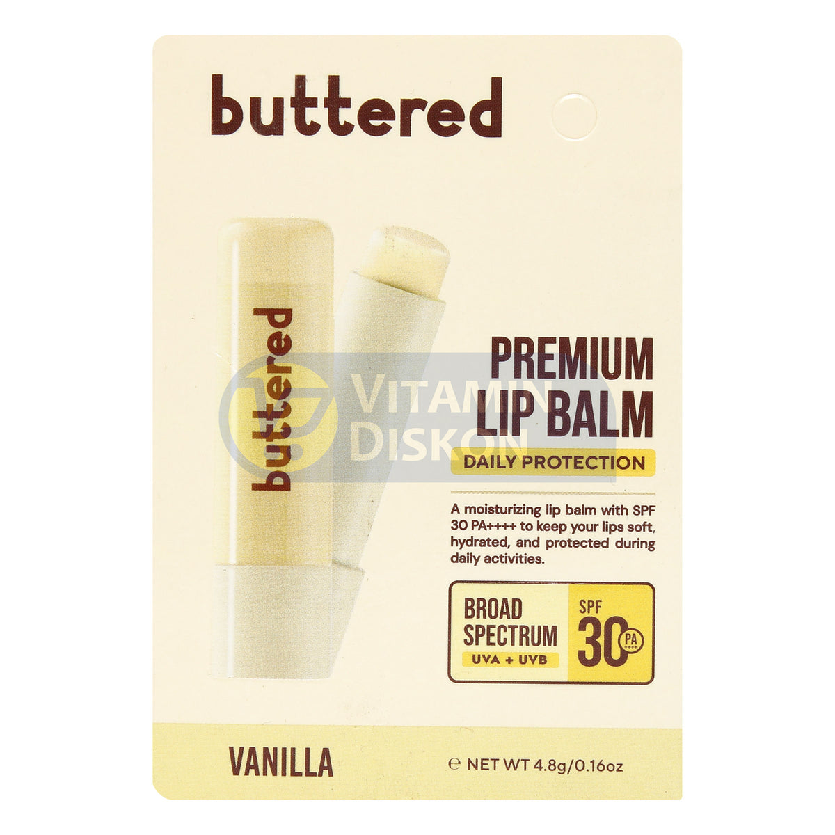 BUTTERED PREMIUM LIPBALM SPF 30 PA++++ VANILLA