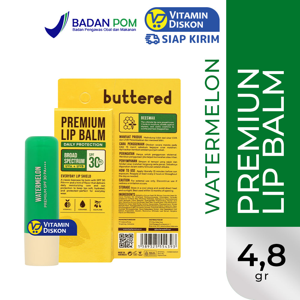 BUTTERED PREMIUM LIPBALM SPF 30 PA++++ WATERMELON