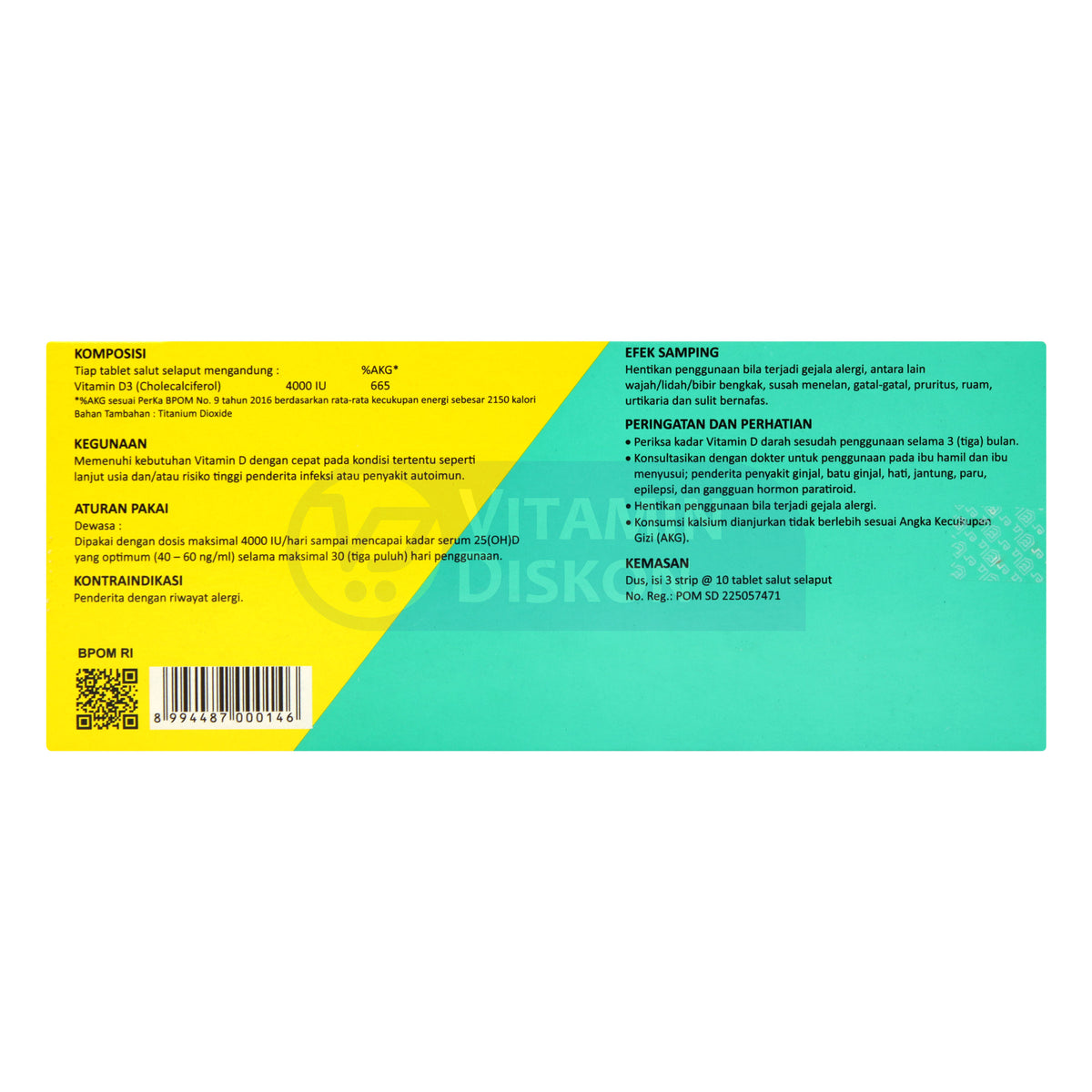 CAVIPLEX D3 4000 ISI 30 KAPLET