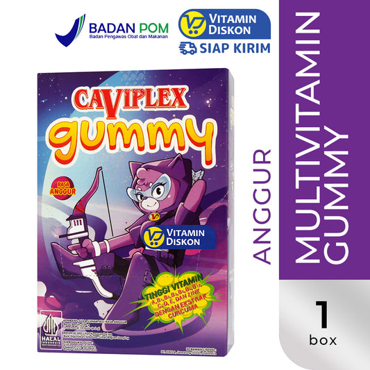 CAVIPLEX GUMMY ANGGUR 1 BOX ISI 5 SACHET