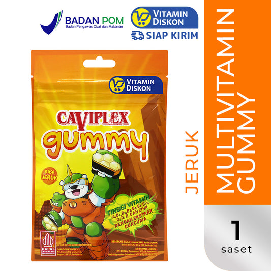 CAVIPLEX GUMMY JERUK 1 SACHET ISI 10 GUMMY
