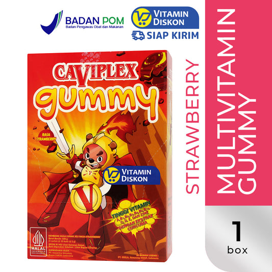 CAVIPLEX GUMMY STRAWBERRY 1 BOX ISI 5 SACHET
