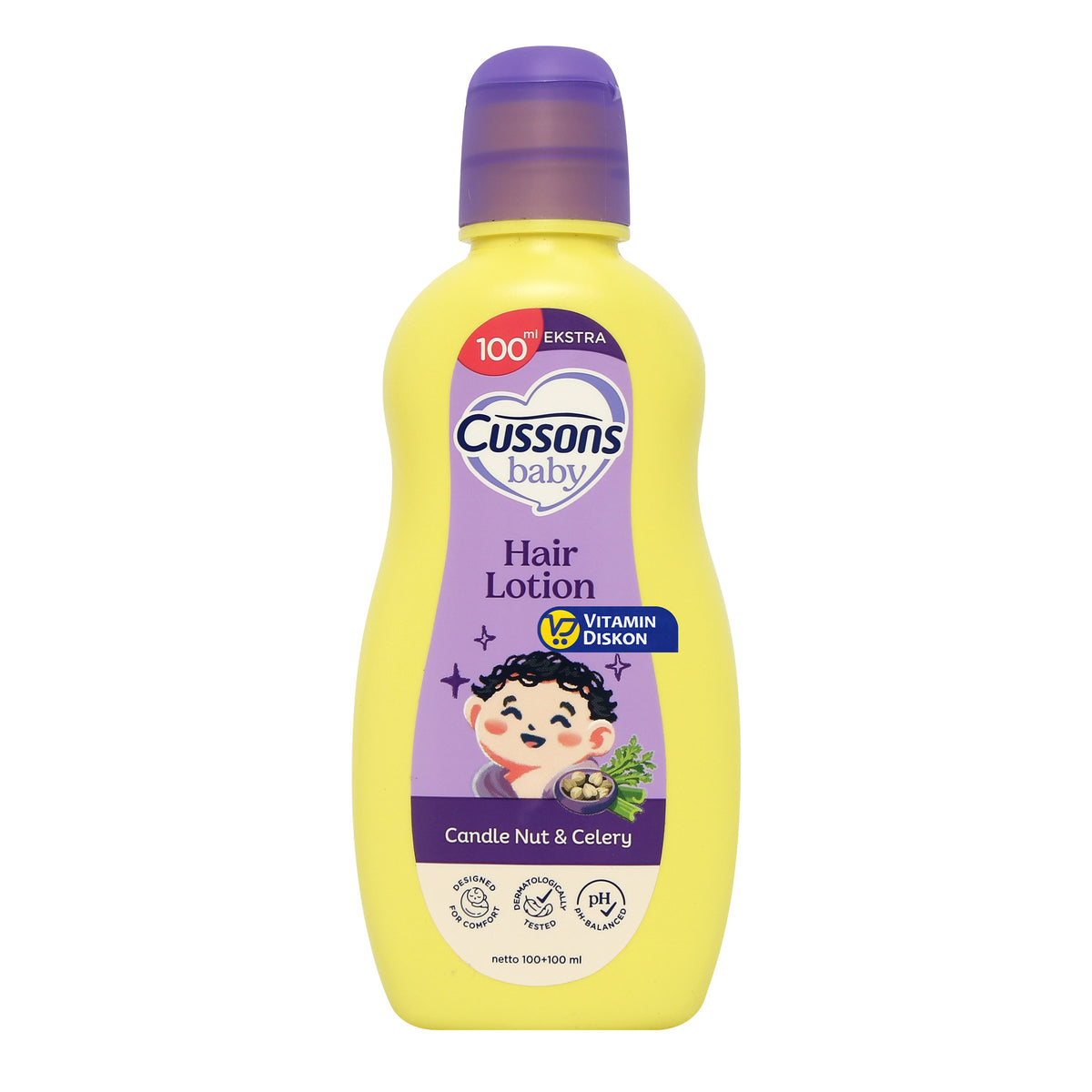 CUSSONS BABY HAIR LOTION EXTRA FILL CANDLE NUT 100ML+100ML