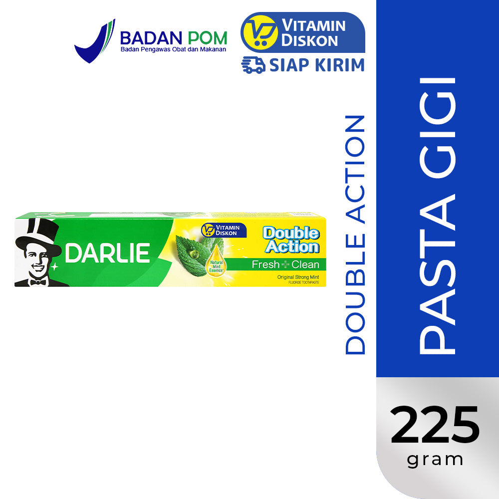 DARLIE DOUBLE ACTION FRESH CLEAN ORIGINAL STRONG MINT 225GR