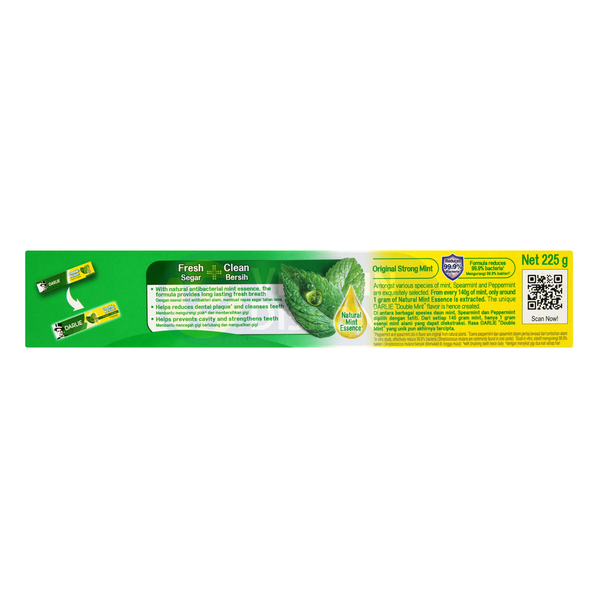DARLIE DOUBLE ACTION FRESH CLEAN ORIGINAL STRONG MINT 225GR
