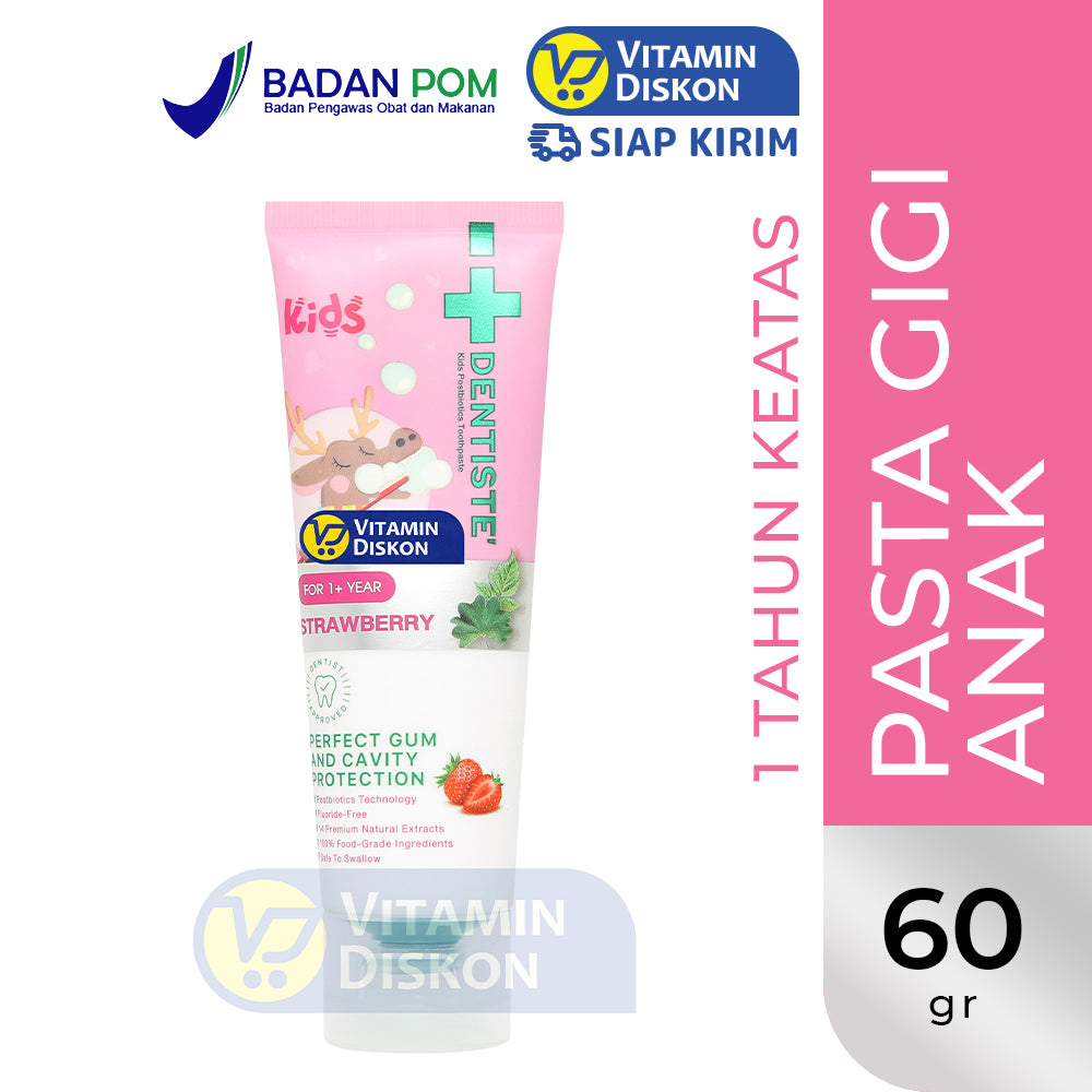 DENTISTE KIDS TOOTHPASTE FOR KIDS 1+ YEARS STRAWBERRY 60GR