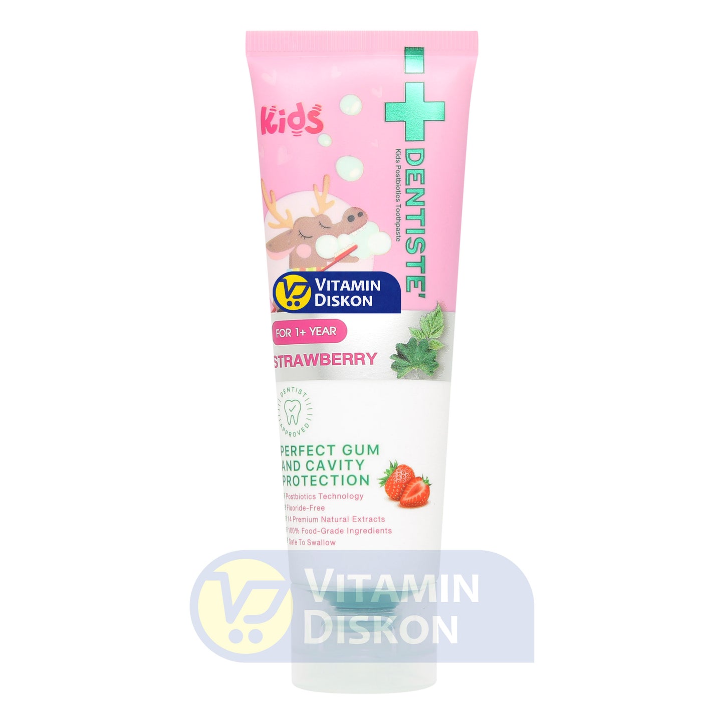 DENTISTE KIDS TOOTHPASTE FOR KIDS 1+ YEARS STRAWBERRY 60GR