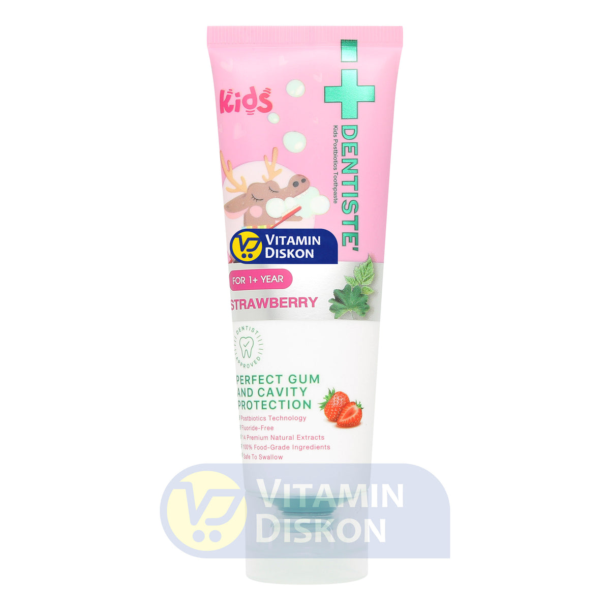 DENTISTE KIDS TOOTHPASTE FOR KIDS 1+ YEARS STRAWBERRY 60GR