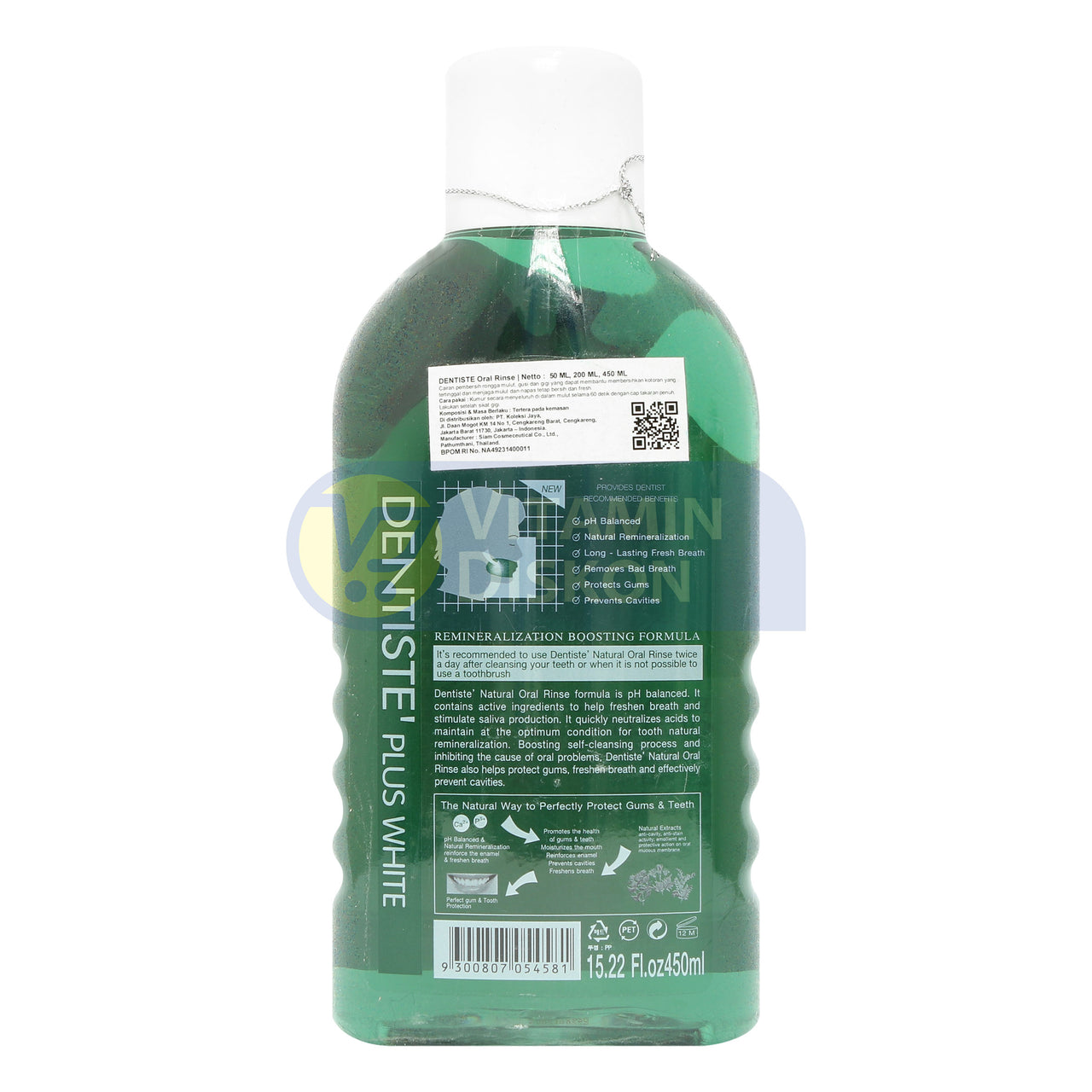 DENTISTE PLUS WHITE ORAL RINSE 450ML