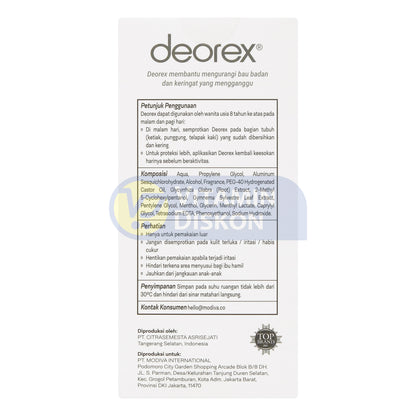 DEOREX BODY ODORIZER SPRAY EXTRA BRIGHT PEACH SCENT 60ML