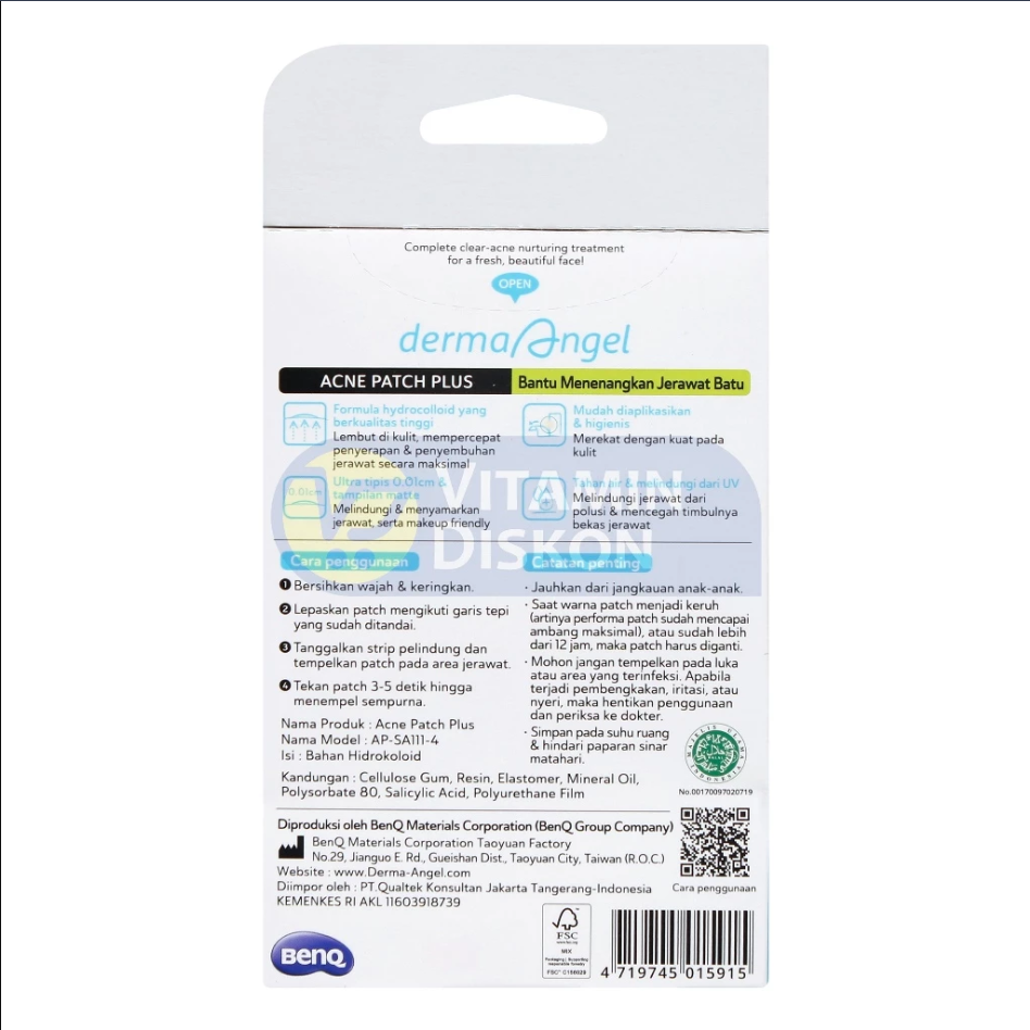 DERMA ANGEL SALICYLIC PATCH PLUS NIGHT 12
