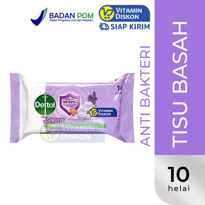 DETTOL ANTI BAKTERI WET WIPES FLORAL FRAGRANCE 10 LEMBAR