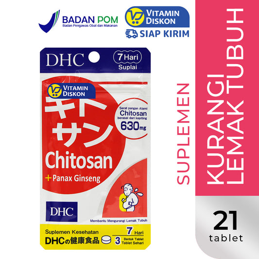 DHC SUPPLEMENT CHITOSAN DAN PANAX GINSENG 630 MG 21 TABLET