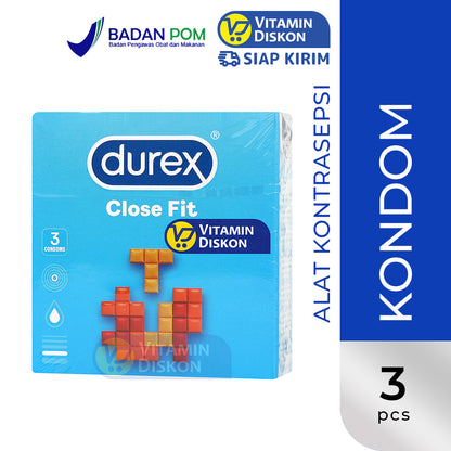 DUREX CLOSE FIT EASY ON 3 CONDOMS