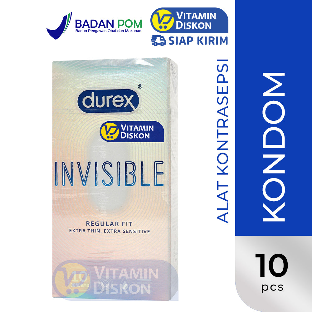 DUREX INVISIBLE REGULAR FIT EXTRA THIN AND EXTRA SENSITIVE 10 CONDOMS