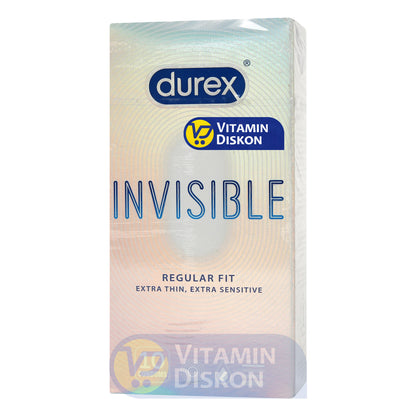 DUREX INVISIBLE REGULAR FIT EXTRA THIN AND EXTRA SENSITIVE 10 CONDOMS