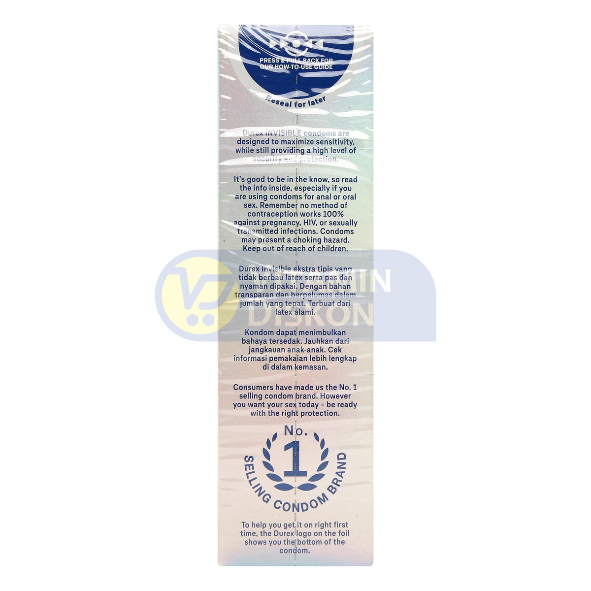 DUREX INVISIBLE REGULAR FIT EXTRA THIN AND EXTRA SENSITIVE 10 CONDOMS