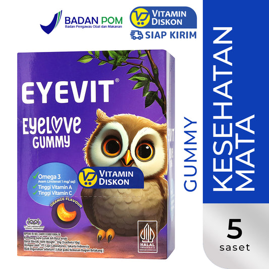 EYEVIT GUMMY RASA ORANGE 1 BOX ISI 5 SACHET